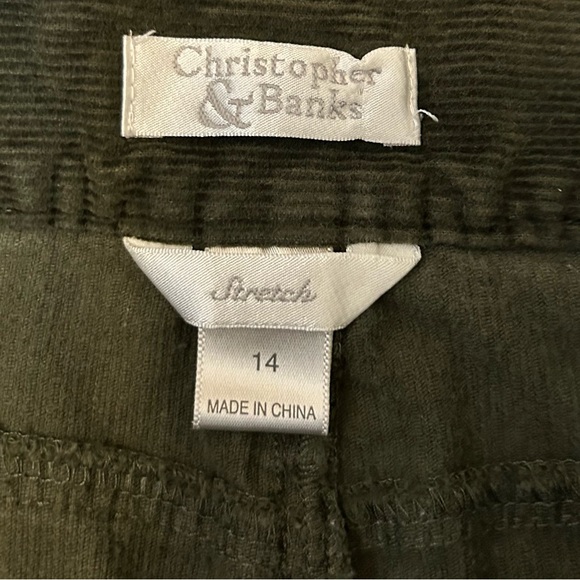 Christopher & Banks Corduroy Skirt Hunter Green Size 14 Stretch - Picture 6 of 6